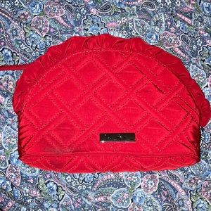 Vera Bradley small makeup bag red